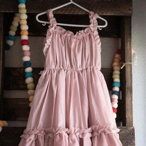 Little Girls Dusty Pink Dress Size 7